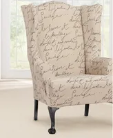 Waverly Stretch Pen Pal Wing Chair Slipcover, 54" x 45"