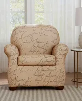 Waverly Stretch Pen Pal 2 Piece Accent Chair Slipcover, 28" x 43"