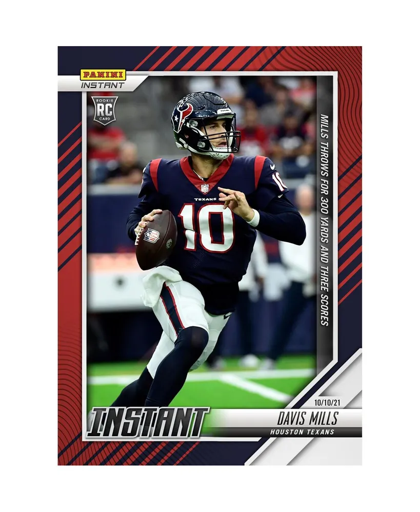 Panini America Davis Mills Houston Texans Parallel Panini America Instant  Nfl Week 5 300 Yards and Three Touchdowns Single Rookie Trading Card