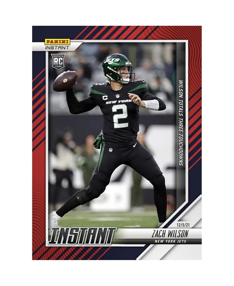 Zach Wilson New York Jets Parallel Panini America Instant Nfl Week 13 Wilson Totals Three Touchdowns Single Rookie Trading Card