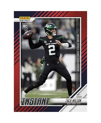 Zach Wilson New York Jets Parallel Panini America Instant Nfl Week 13 Wilson Totals Three Touchdowns Single Rookie Trading Card