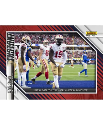 Deebo Samuel San Francisco 49ers Parallel Panini America Instant Nfl Week 18 Samuel Does it All as 49ers Clinch Playoff Spot Single Trading Card