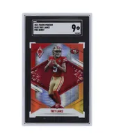 Trey Lance San Francisco 49ers 2021 Panini America Phoenix Fire Burst #103 Sgc Authenticated Rookie Card