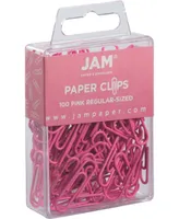 Jam Paper Colorful Standard Paper Clips - Regular 1" - Paperclips - 100 Per Pack