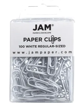 Jam Paper Colorful Standard Paper Clips - Regular 1" - Paperclips - 100 Per Pack