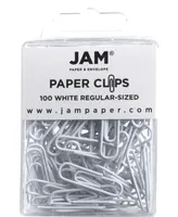 Jam Paper Colorful Standard Paper Clips - Regular 1" - Paperclips - 100 Per Pack