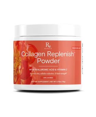 Reserveage Beauty, Collagen Replenish Powder with Hyaluronic Acid & Vitamin C, for Radiant Skin, Cellulite Reduction & Hair Strength, Oz