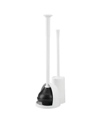 mDesign Hidden Plunger and Brush Set for Toilet Bowl