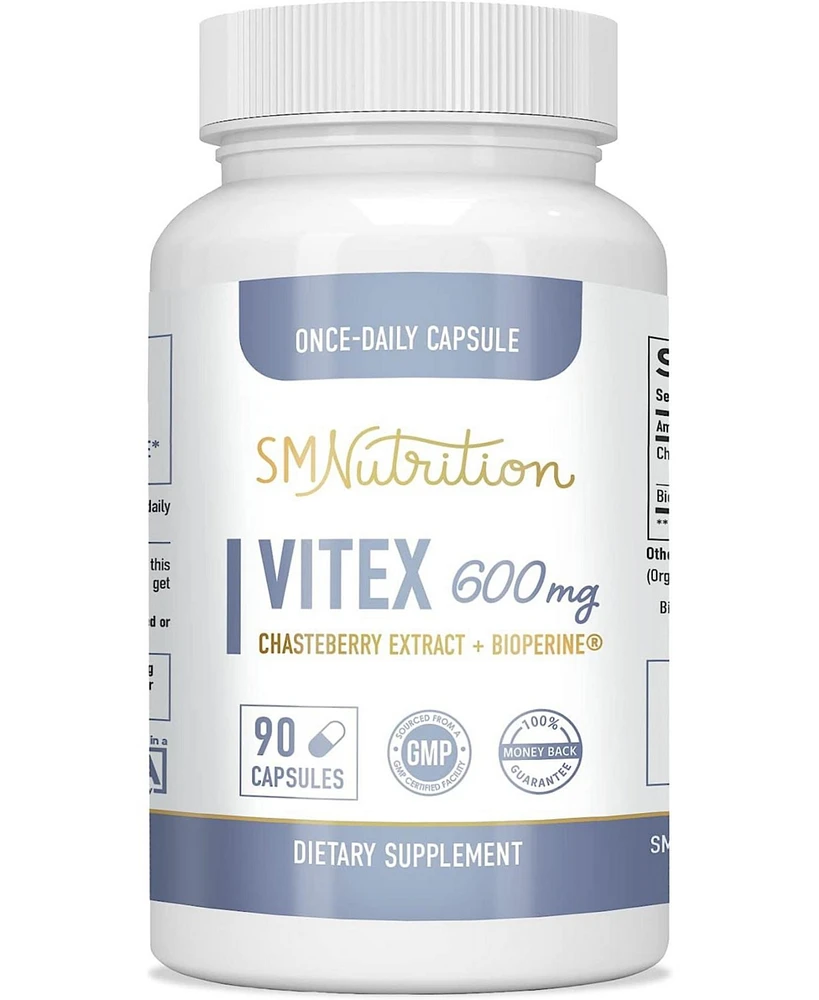 SMNutrition Vitex 600mg Capsules, SMNutrition, 90ct