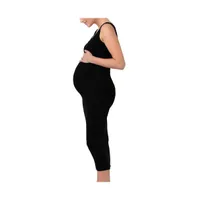 Ripe Maternity Faye Nursing Rib Knit Dress Black