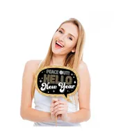 Big Dot of Happiness Funny Disco New Year - Groovy Nye Party Photo Booth Props Kit - 10 Piece