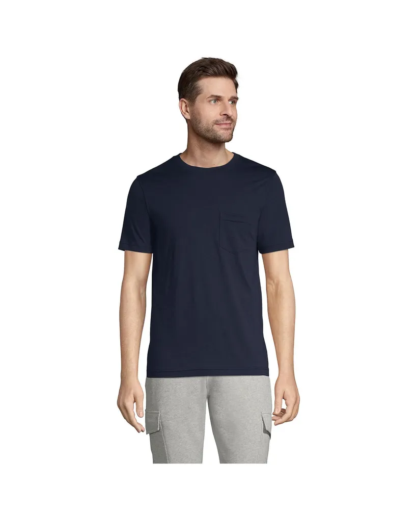 Lands' End Men's Tall Short Sleeve Cotton Supima Tee With Pocket