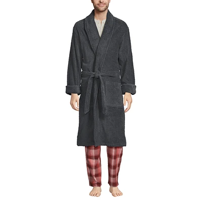 Lands' End Big & Tall Calf Length Turkish Terry Robe