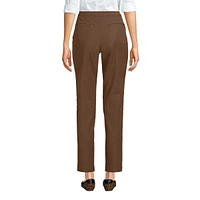 Lands' End Women's High Rise Bi Stretch Pintuck Pencil Ankle Pants