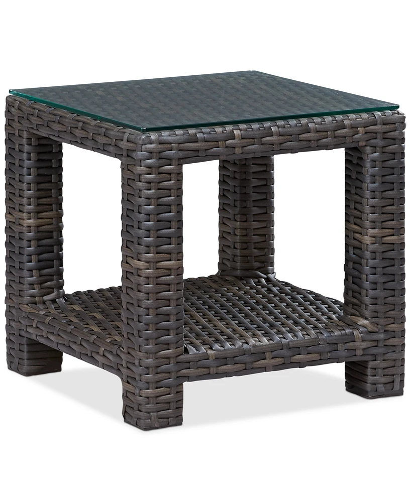 Closeout! Viewport Wicker 22" Square Outdoor End Table, Created for Macy's