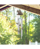 Fc Design 23" Long Elephant Family Round Top Wind Chime Home Decor Perfect Gift for House Warming, Holidays and Birthdays
