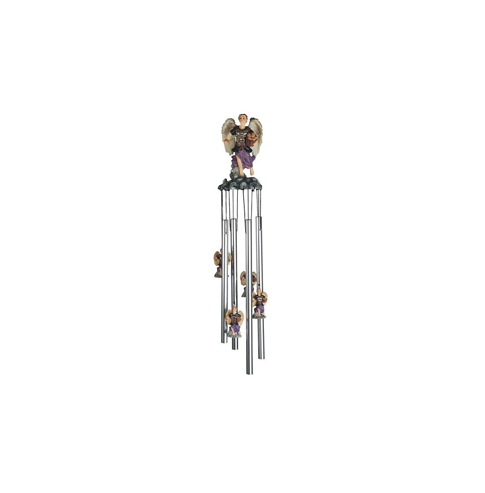 23" Long Archangel Barachiel Round Top Wind Chime