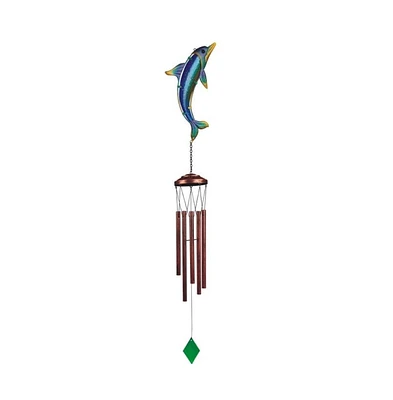 40" Long Blue Dolphin Wind Chime Marine Life