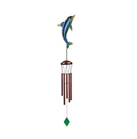 40" Long Blue Dolphin Wind Chime Marine Life