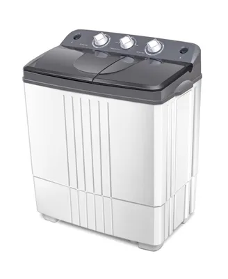 Costway Portable Mini Compact Twin Tub 20Lbs Total Washing Machine Washer