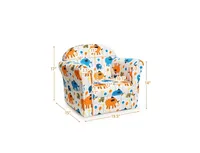 Kids Elephant Upholstered Sofa with Armrest