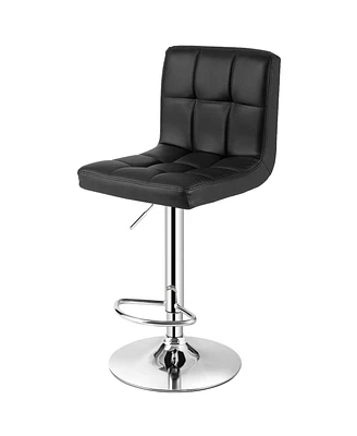 Adjustable Swivel Bar Stool with Pu Leather