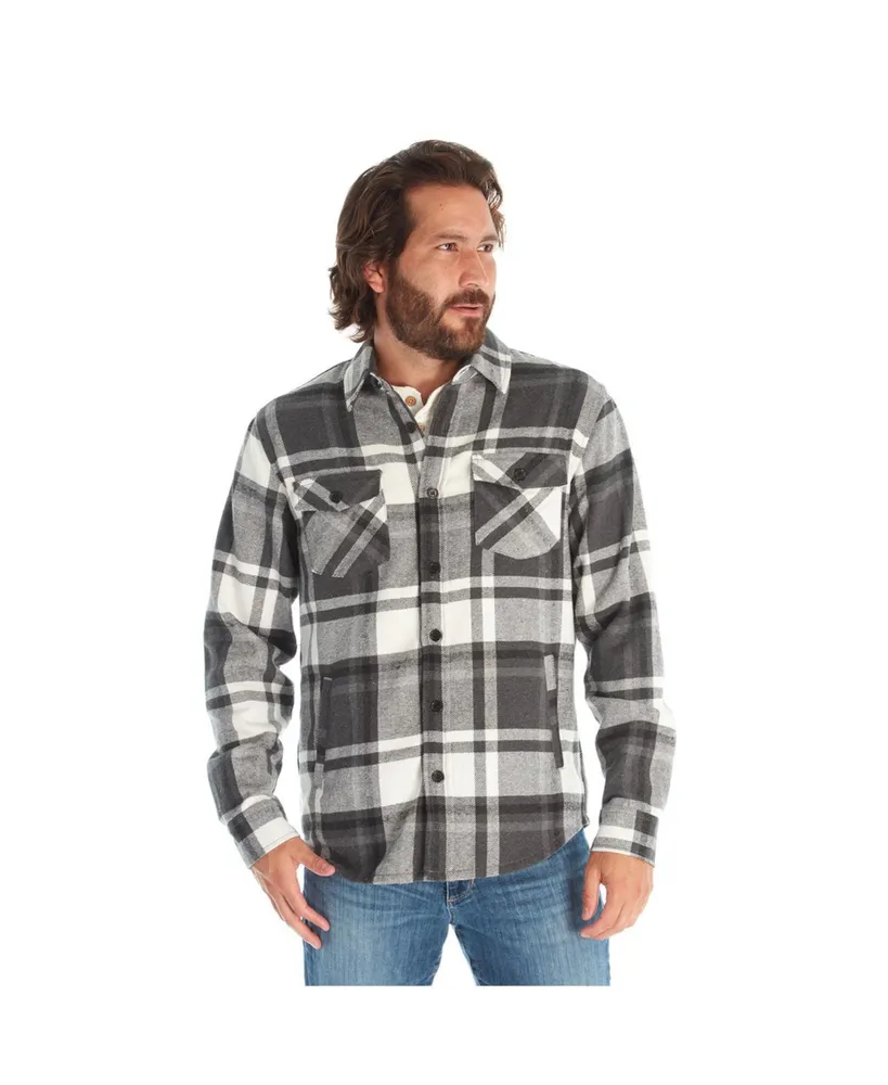 Px Clothing Men's Long Sleeve Plaid Shirt Jacket