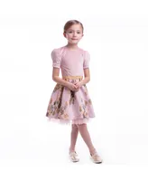 Imoga Collection Little Girls Norma FW23 Potpourii Velvet, Novelty Jacquard, Pleated Dress