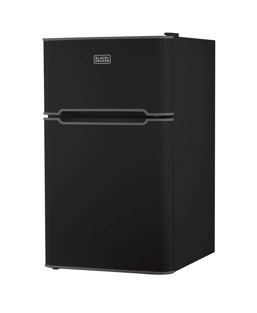 Black+Decker 3.1 cu.ft.. 2 Door Ref/Freezer - Black