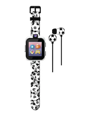 Playzoom Kids Black and White Silicone Smartwatch 42mm Gift Set