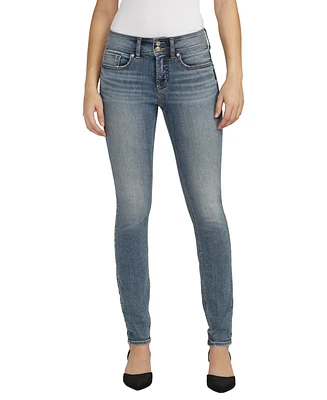 Silver Jeans Co. Women's Suki Mid Rise Curvy Fit Skinny Leg Jeans