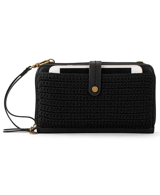 The Sak Iris Crochet Leather Smartphone Convertible Crossbody Wallet