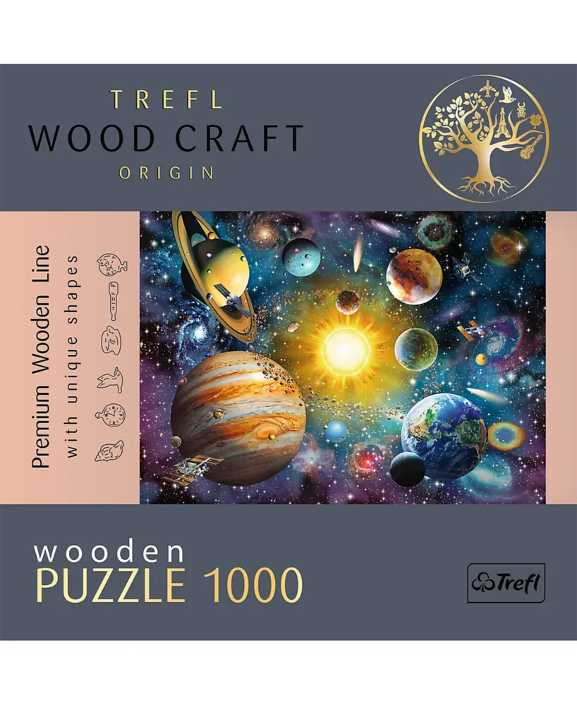 Trefl Wood Craft 1000 Piece Wooden Puzzle - Journey Through The Solar System