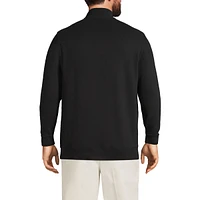 Lands' End Men's Big and Tall Bedford Rib Quarter Zip Sweater