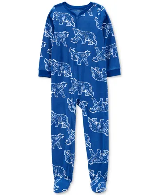 Carter's Big Kids Bear-Print Fleece One-Piece Footed Pajamas
