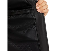 Michael Kors Men's Leather Racer Jacket, Created for Macy's