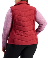 Id Ideology Plus Size Zip-Front Puffer Vest, Created for Macy's