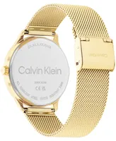 Calvin Klein Women's Multi-Function Gold-Tone Stainless Steel Mesh Bracelet Watch 38mm