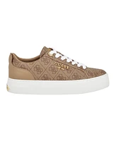 Guess Women's Genza Platform Lace Up Round Toe Sneakers