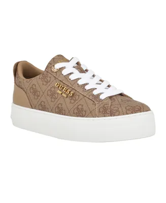 Guess Women's Genza Platform Lace Up Round Toe Sneakers