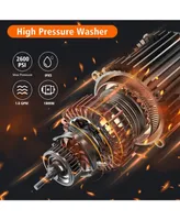 Sugift 2600 Psi 2.0 Gpm Electric High Pressure Washer, Cleans Cars/Fences/Patios