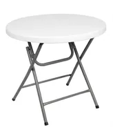 Sugift 32'' Circular Portable Folding Table