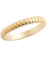 On 34th Gold-Tone Thin Textured Bangle Bracelet, Created for Macy's