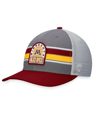 Men's Top of the World Gray, Maroon Minnesota Golden Gophers Aurora Trucker Adjustable Hat