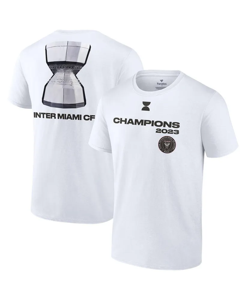 Men's Fanatics White Inter Miami Cf 2023 Leagues Cup Champions Locker Room T-shirt