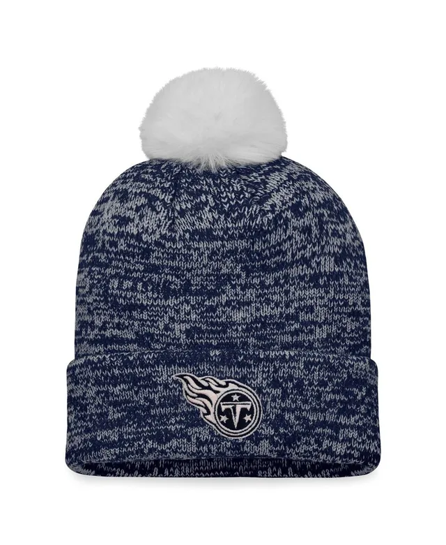 Women's Tennessee Titans '47 Navy Logo Meeko Cuffed Knit Hat with Pom