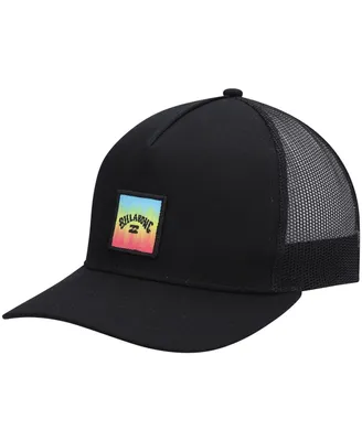 Men's Billabong Black Logo Stacked Trucker Snapback Hat