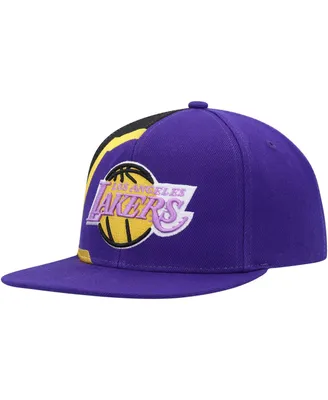 Men's Mitchell & Ness Purple Los Angeles Lakers Hardwood Classics Retroline Snapback Hat