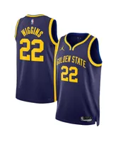 Men's and Women's Jordan Andrew Wiggins Navy Golden State Warriors Swingman Jersey - Statement Edition