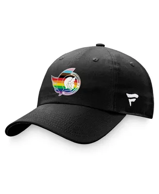Men's Fanatics Black Ottawa Senators Team Logo Pride Adjustable Hat
